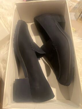 Classic Navy Suede Loafers